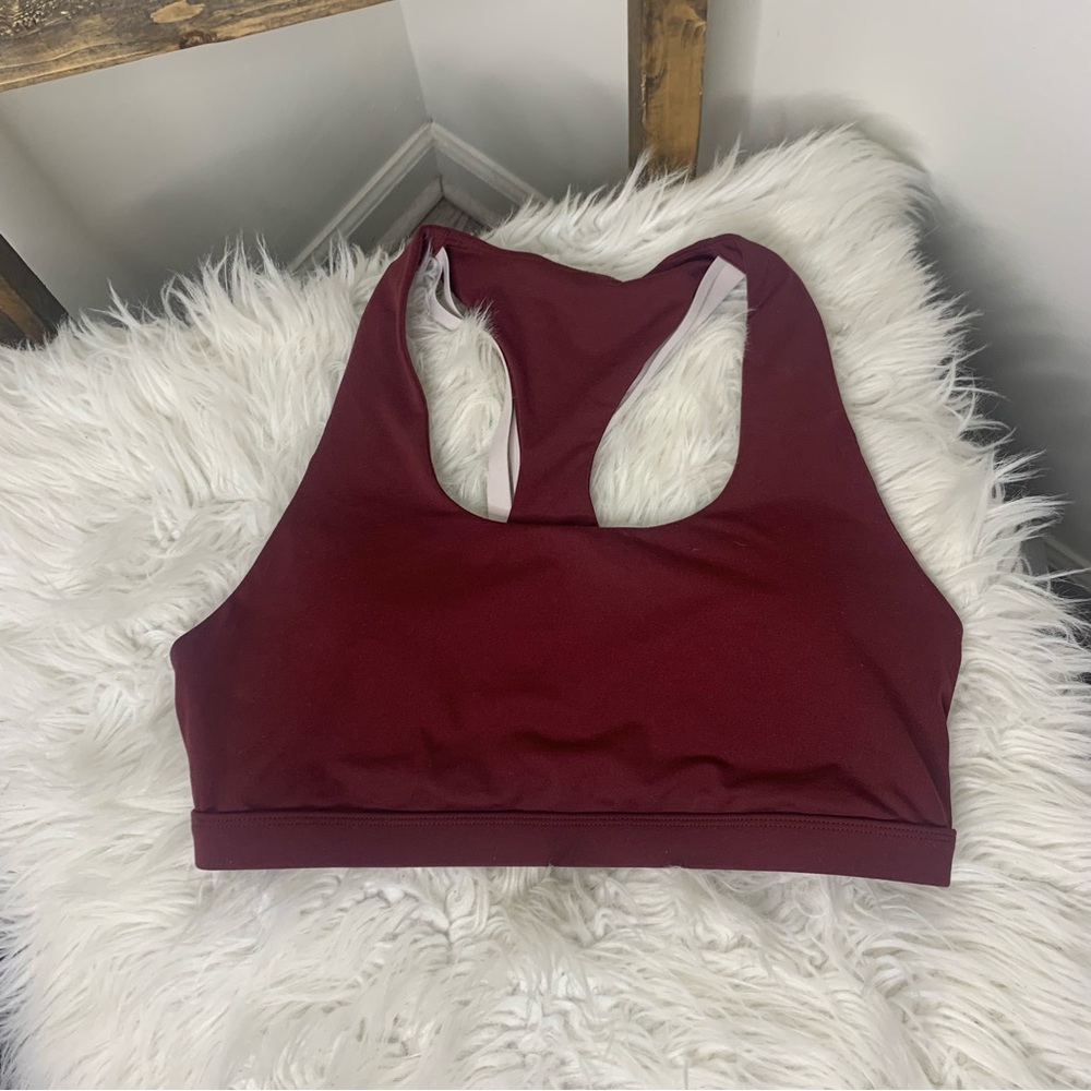 Fabletics Women's Burgundy Sports Bra Size L